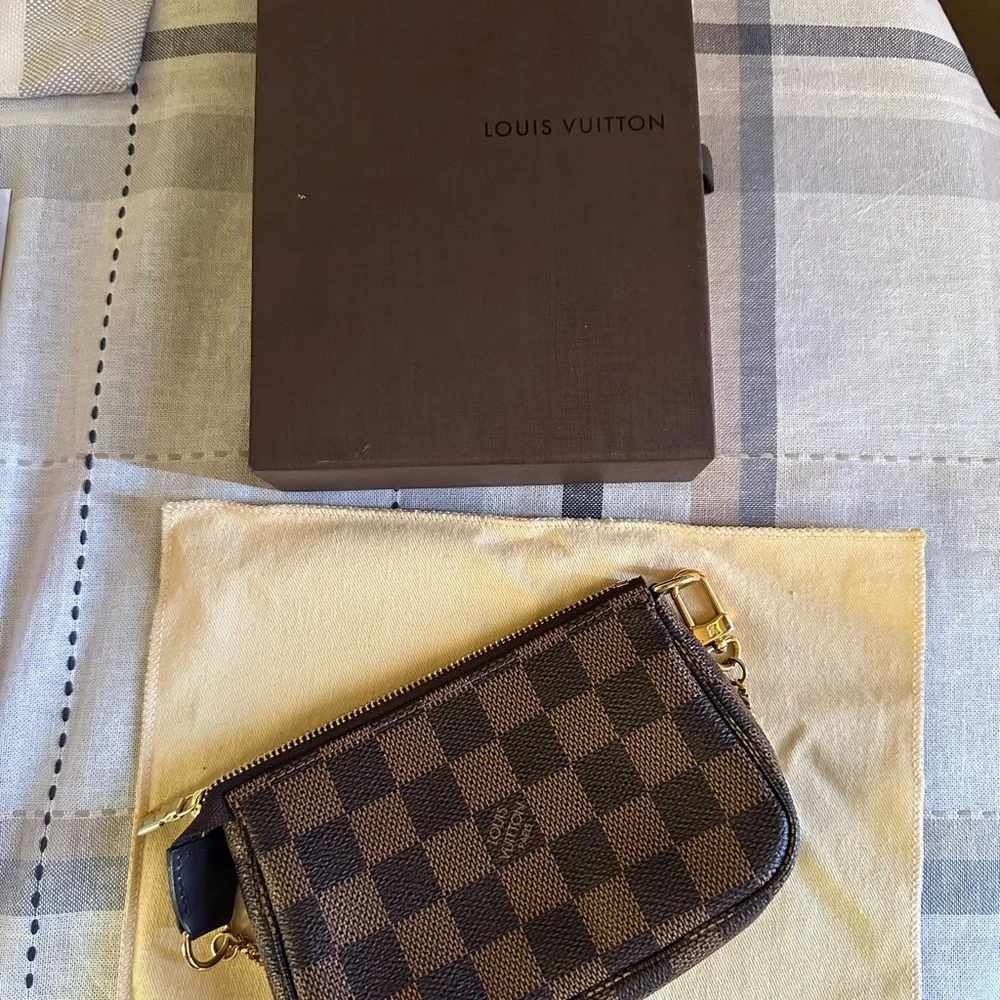 Louis Vuitton Damier Ebene Mini Pochette  Accessories - Picture 7 of 9